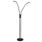 Čierna stojaca lampa moderná, Bilge, s dotykovým stmievačom