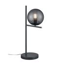 Antracitá stolová lampa moderná, Silkis, s vypínačom