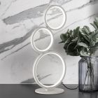 Biela stolová lampa moderná, Robon, 17 W, LED 3000 K, s vypínačom
