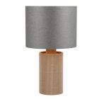 Bambusová stolová lampa sivá, Stach, s vypínačom