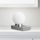 Niklová stolová lampa moderná, Jullian, s vypínačom