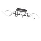 Chrómové stropné svietidlo dizajnové, Sylvian, 41 W, LED white switch, s 3-stupňovým stmievačom