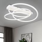 Biela stropná lampa dizajnová, Teodore, 34 W, LED white switch, s 3-stupňovým stmievačom