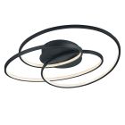 Čierna stropná lampa moderná, Sabra, 38 W, LED 3000 K