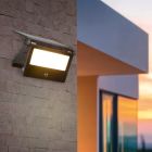 Čierne solárne vonkajšie nástenné svietidlo moderné, Mihriban, 10 W, LED white switch, IP54