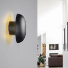 Čierne nabíjateľné nástenné svietidlo kovové, Khaoula, 1,5 W, LED 3000 K, s 3-stupňovým stmievačom