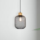 Čierne visiace svietidlo vintage, Cristel