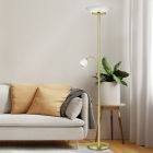 Mosadzná stojaca lampa na čítanie moderná, Larry