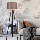 Taupeová stojaca lampa so statívom moderná, Wendel, s vypínačom