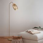 Hnedá stojaca lampa moderná, Delana, s vypínačom