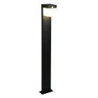 Čierny solárny záhradný stĺpik moderný, Kadija, 5,5 W, LED 4000 K, IP44