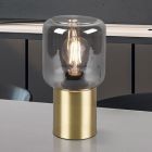 Mosadzná stolová lampa moderná, Gail, s vypínačom