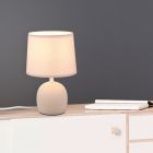 Keramická stolová lampa hnedá, Myrna, s vypínačom