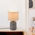 Keramická stolová lampa hnedá, Boban, s vypínačom