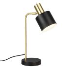 Čierna stolová lampa kovová, Zoja, s vypínačom