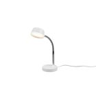 Biela lampa na písací stôl moderná, Fabio, 4,5 W, LED 3000 K, s vypínačom