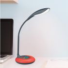 Antracitá lampa na písací stôl moderná, Zetan, 3 W, LED RGBW, s dotykovým stmievačom