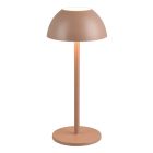 Hnedé nabíjateľné vonkajšie svietidlo na stôl moderné, Rakesh, 1,7 W, LED 3000 K, IP54, s 3-stupňovým stmievačom