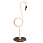 Ružová stolová lampa dizajnová, Puk, 6 W, LED 3000 K, s vypínačom