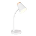 Biela stolová lampa moderná, Rahul, 4,5 W, LED 3000 K, s vypínačom