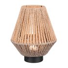 Papierová nabíjateľná stolová lampa hnedá, Isaura, 1,5 W, LED 3000 K, s 3-stupňovým stmievačom
