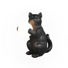 Čierna stolová lampa moderná, Gatto, s vypínačom