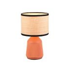 Keramická stolová lampa oranžová, Shivam