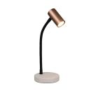 Hnedá stolová lampa moderná, Suradj, s vypínačom