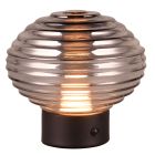 Čierna nabíjateľná stolová lampa retro, Walid, 2 W, LED 3000 K, s dotykovým stmievačom