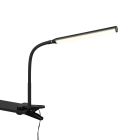 Čierna lampa na klip moderná, Rommert, 5 W, LED nastaviteľný od teplej po studenú bielu, s dotykovým stmievačom