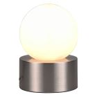 Niklová stolová lampa moderná, Mirjam, s vypínačom