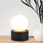 Čierna stolová lampa moderná, Mirjam, s vypínačom