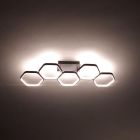 Antracitá stropná lampa moderná, Shaka, 24 W, LED 3000 K
