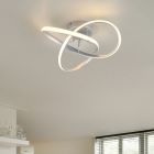 Strieborné stropné svietidlo dizajnové, Suat, 15 W, LED 3000 K