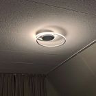 Biela stropná lampa moderná, Sassandra, 22 W, LED 3000 K, s 3-stupňovým stmievačom