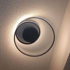 Taupeová stropná lampa moderná, Sassandra, 22 W, LED 3000 K, s 3-stupňovým stmievačom