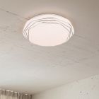 Biela stropná lampa moderná, Ouafa, 22 W, LED nastaviteľný od teplej po studenú bielu, s diaľkovým ovládačom