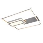 Niklová stropná lampa dizajnová, Shun, 32 W, LED nastaviteľný od teplej po studenú bielu