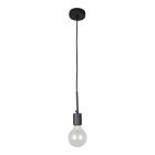 Industriálne visiace svietidlo bez tienidla čierne, Bolb