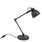 Industriálna stolová lampa čierna, Ferdy, s vypínačom
