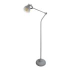 Industriálna stojaca lampa sivá, Redon, s vypínačom