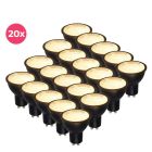 Balenie 20 ks čiernych GU10 LED bodových žiaroviek Antonie, 3 Watt, 2700K (teplá biela)