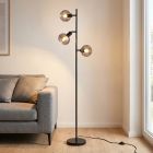 Moderná stojaca lampa sivá, Avery, s vypínačom