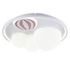 Kovové stropné svietidlo do detskej izby ružové, Balloon, 42 W, LED 3000 K, s 3-stupňovým stmievačom