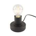 Hliníková stolová lampa bez tienidla čierna, Rika