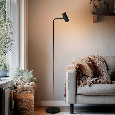 Moderná stojaca lampa čierna, Carlos, s vypínačom