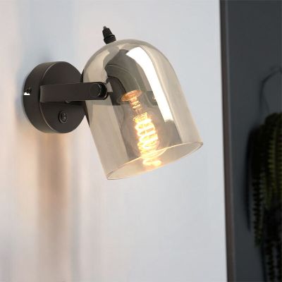 Dizajnové nástenné bodové svietidlo sivé, Clyde