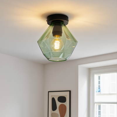 Retro stropné svietidlo zelené, Anoek