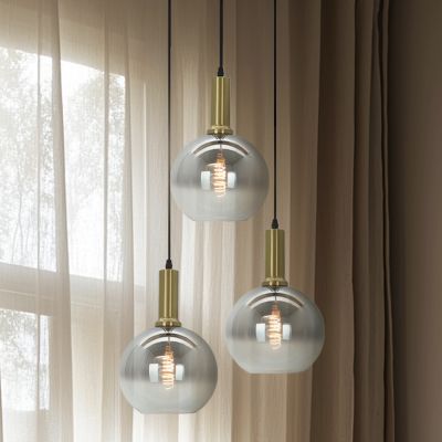 Dizajnové visiace svietidlo sivé, Emerson