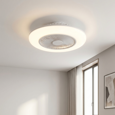 Moderný stropný ventilátor sivý, Hale, 40W, 3000K LED, s diaľkovým ovládaním